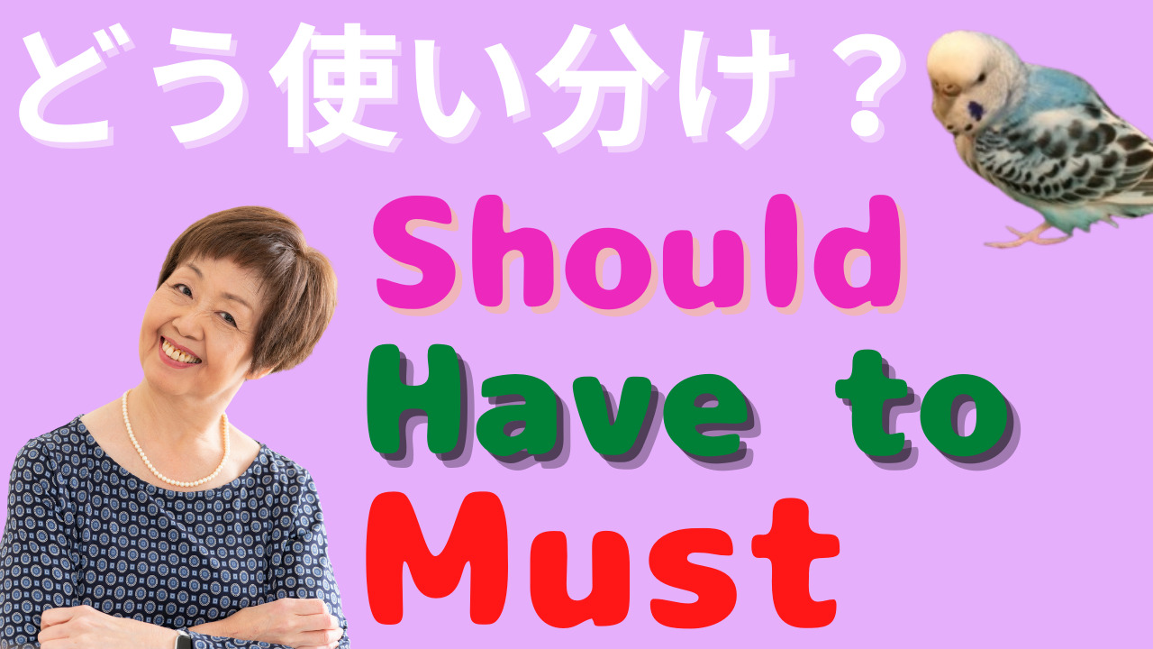 should, have to, とmustの使い分け